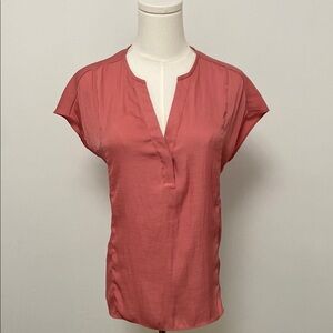 Banana Republic Pink Mandarin Collar Blouse